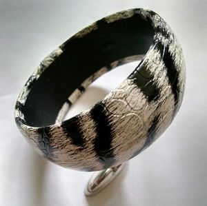 Black and White Zebra Print Bangle